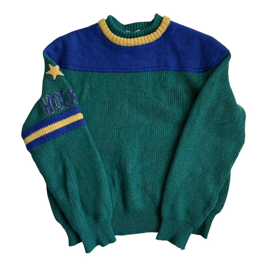 Les Copains Pulover Vintage Bărbați | Verde-Albastru | L - anbracaminte