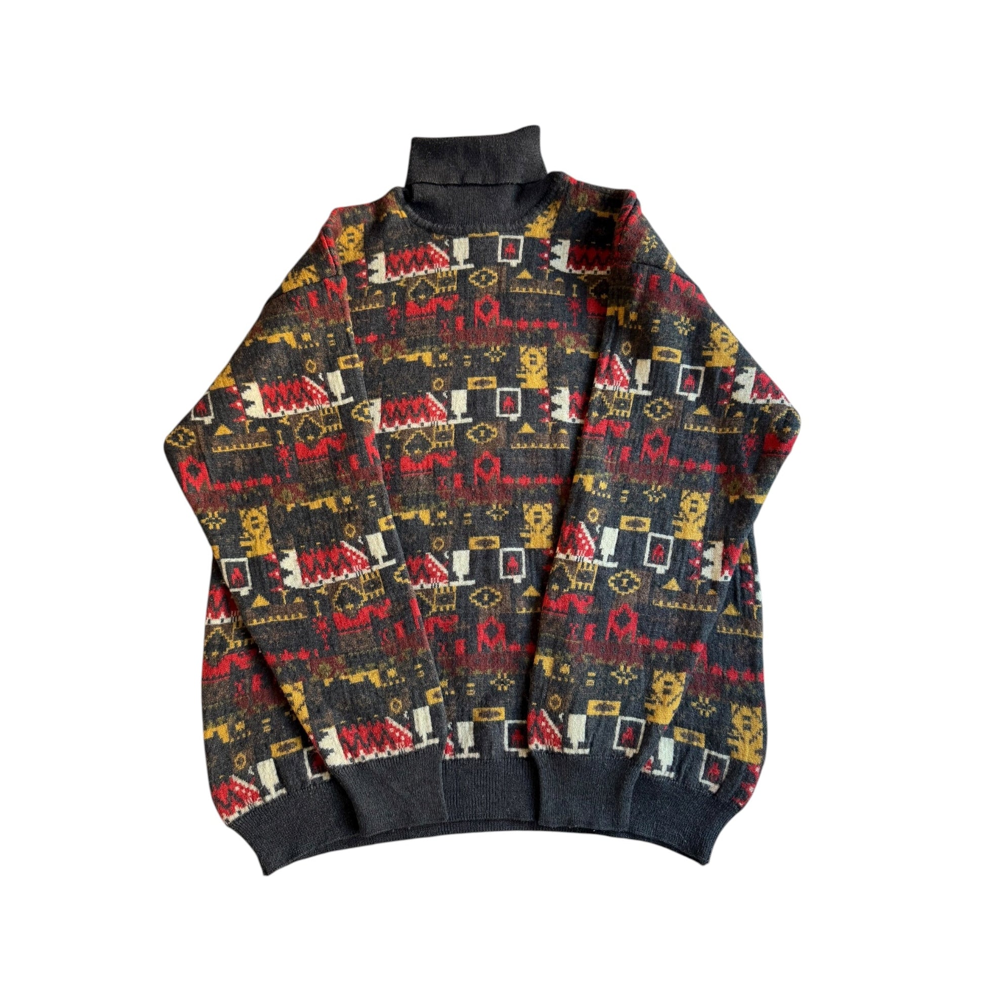 🧶 Maletă Vintage cu Model Etnic (Mărime L) - anbracaminte