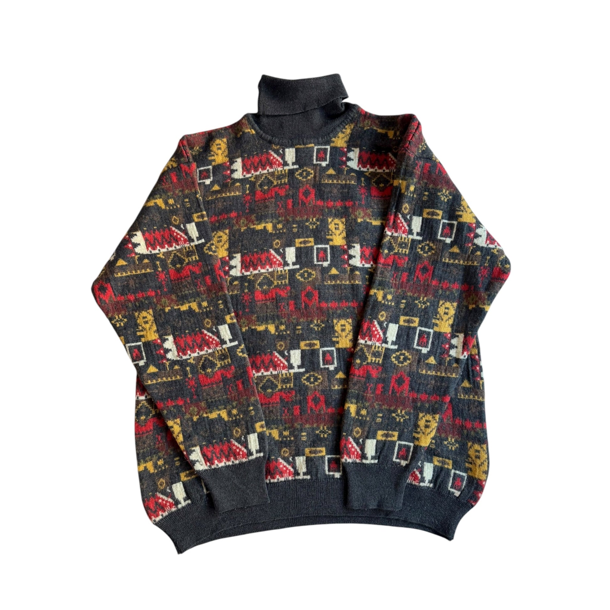 🧶 Maletă Vintage cu Model Etnic (Mărime L) - anbracaminte