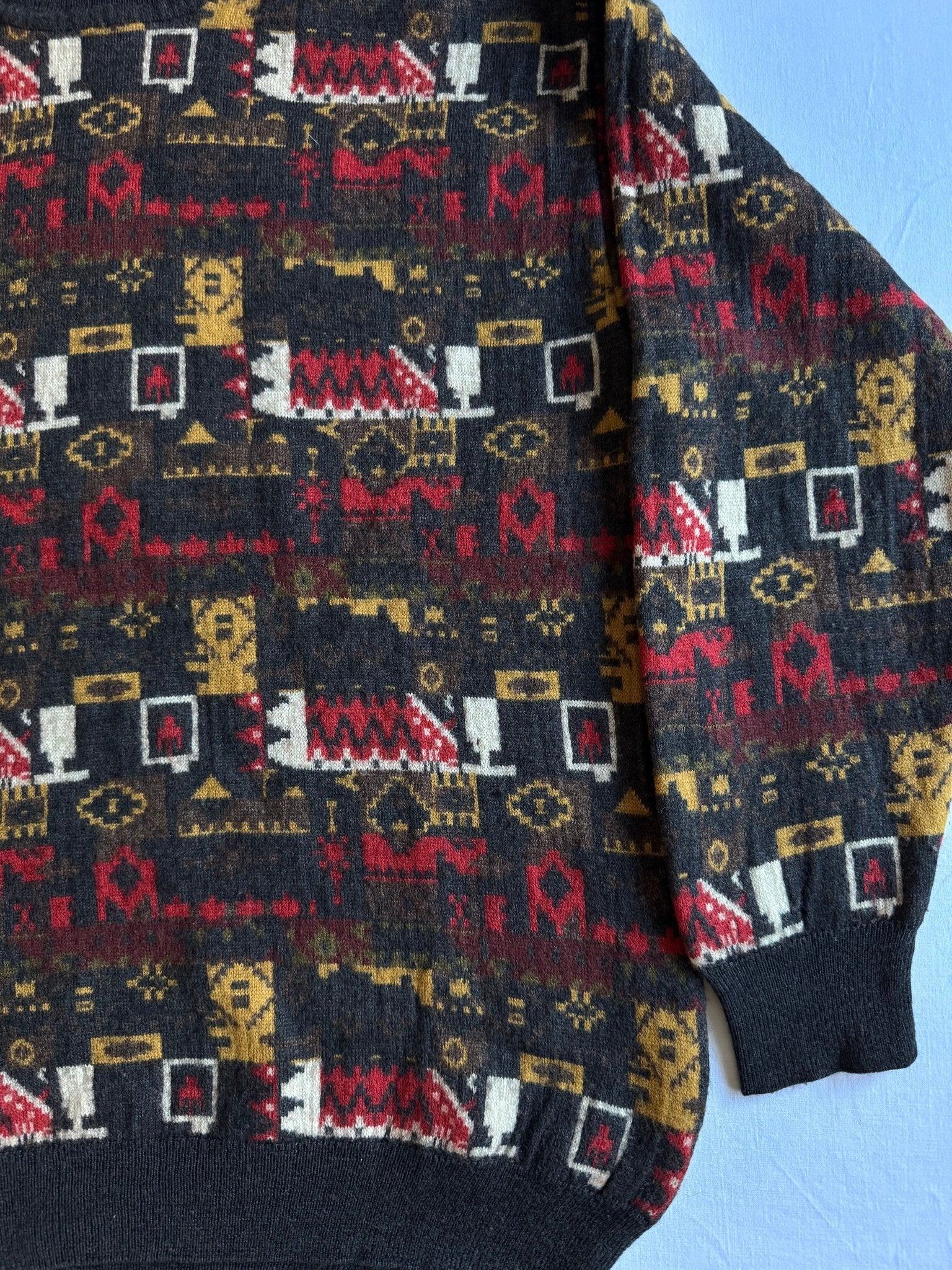 🧶 Maletă Vintage cu Model Etnic (Mărime L) - anbracaminte