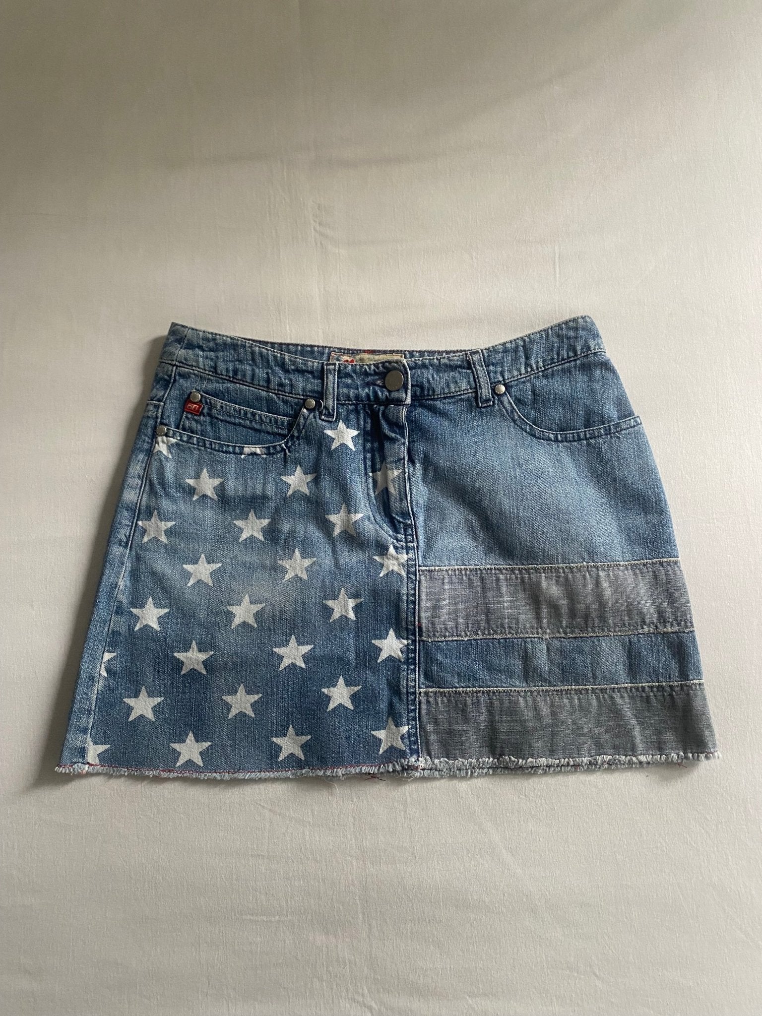 Miss Sixty Y2K – Fustă Mini din Denim Albastru - anbracaminte