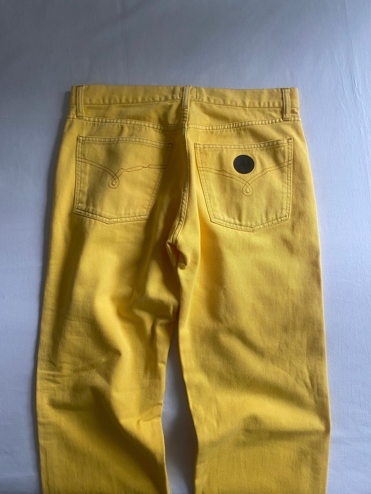Moschino Vintage – Blugi Galbeni Made in Italy - anbracaminte