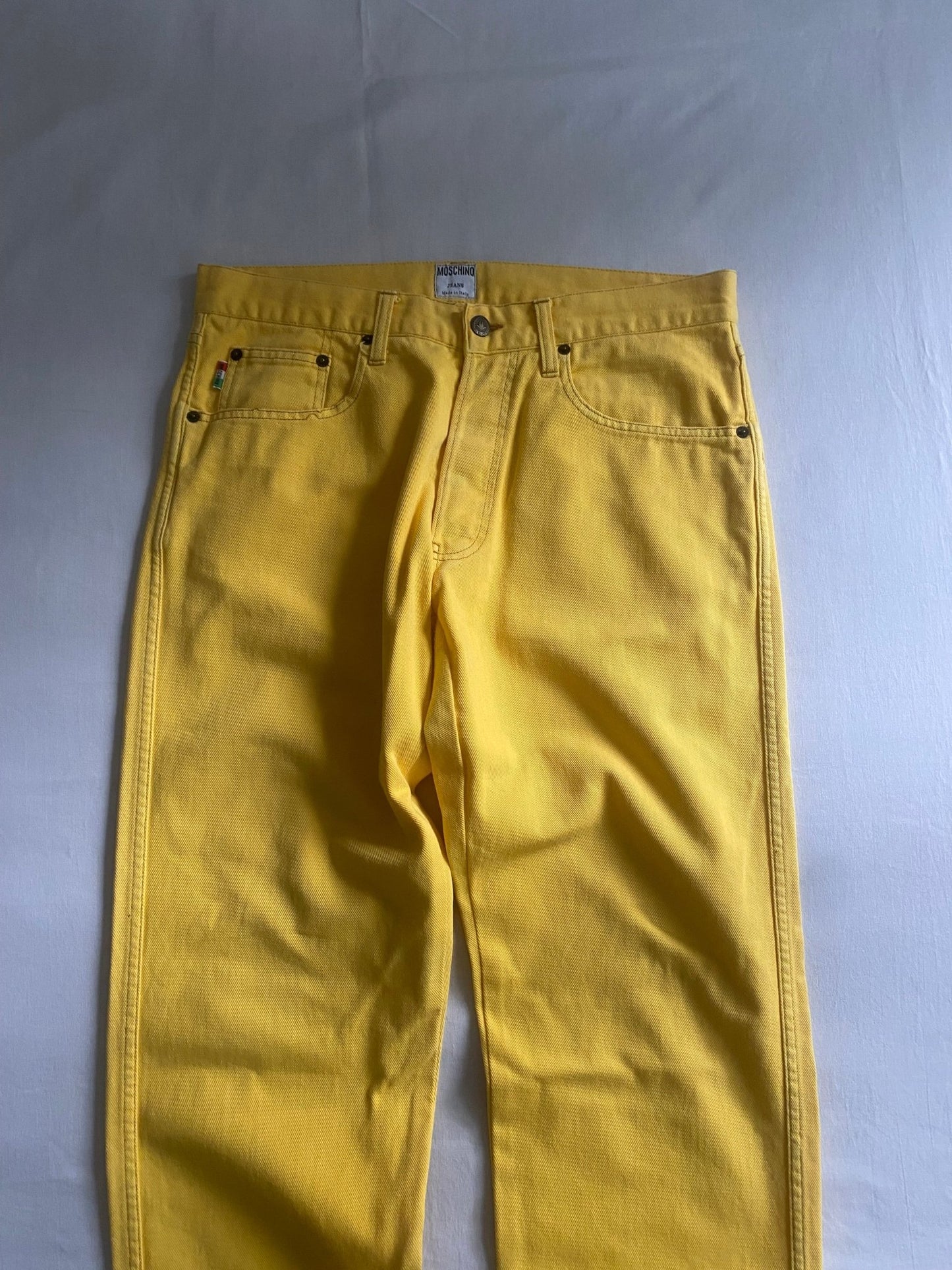 Moschino Vintage – Blugi Galbeni Made in Italy - anbracaminte