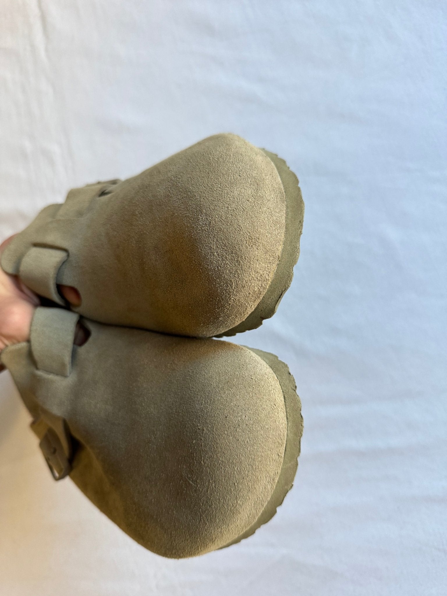🇩🇪 Mules Birkenstock Boston din piele intoarsa bej – marimea 44 - anbracaminte
