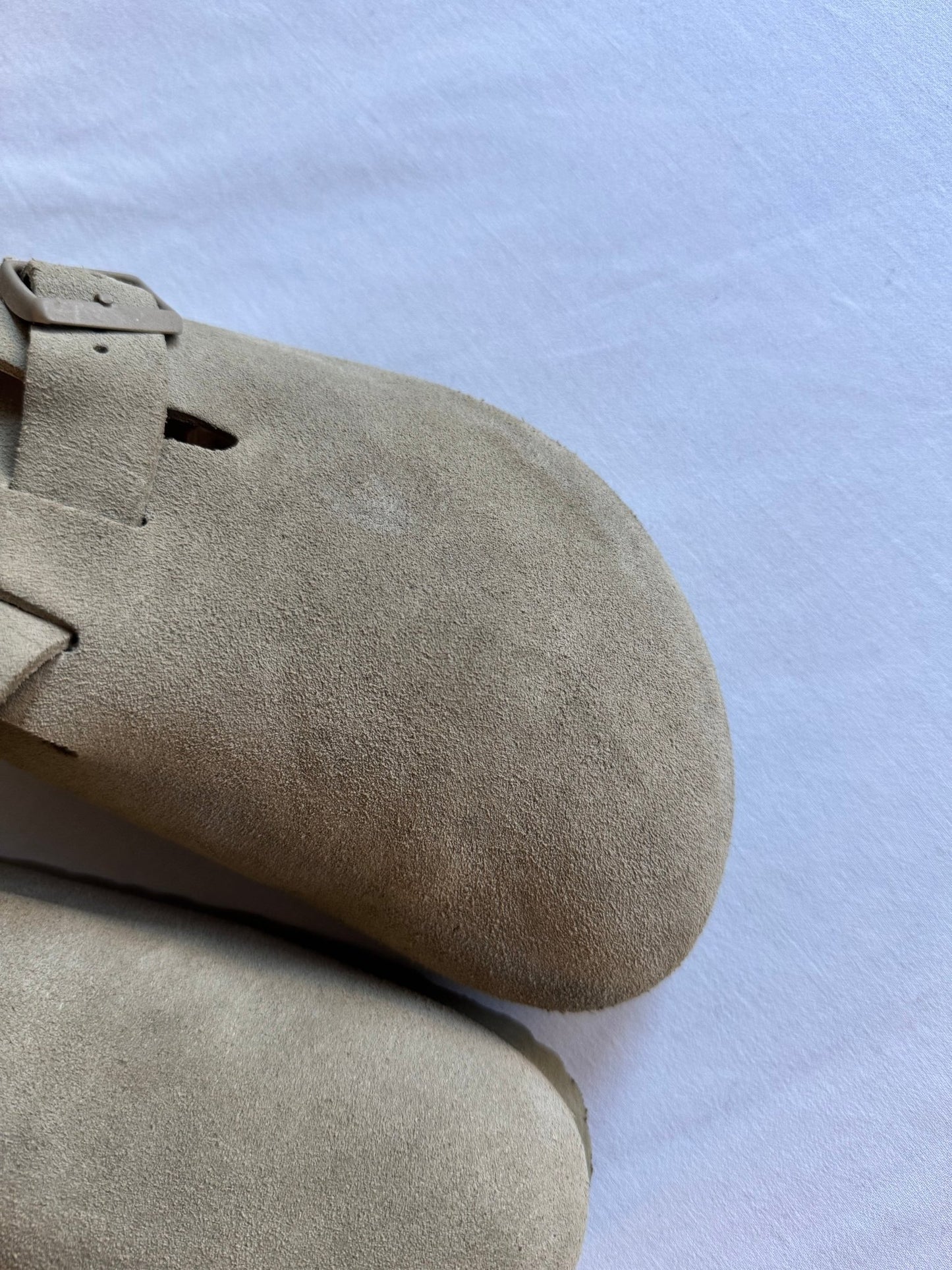 🇩🇪 Mules Birkenstock Boston din piele intoarsa bej – marimea 44 - anbracaminte