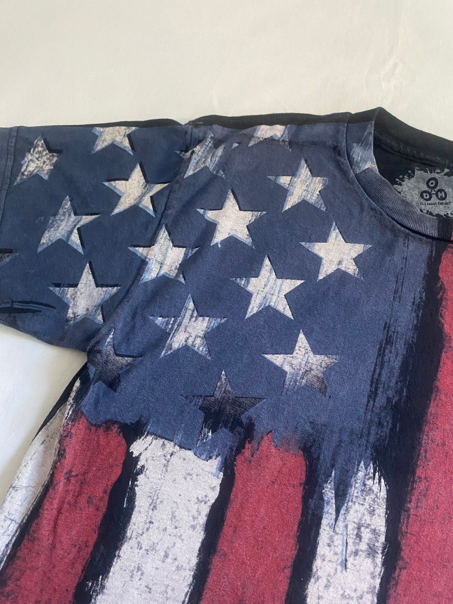 🇺🇸 ODM USA Flag Printed Tee – Mărimea M - anbracaminte