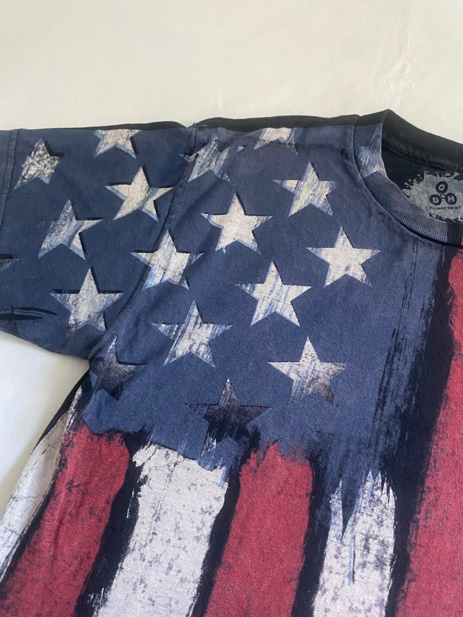 🇺🇸 ODM USA Flag Printed Tee – Mărimea M - anbracaminte
