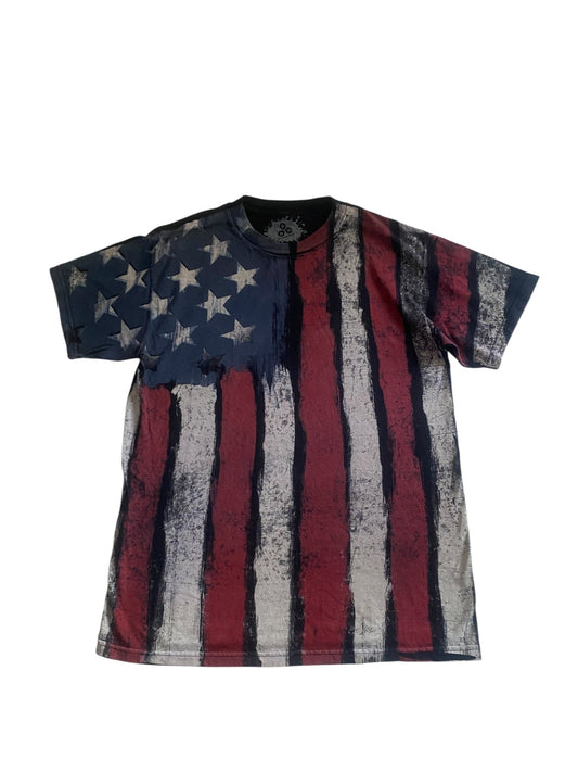 🇺🇸 ODM USA Flag Printed Tee – Mărimea M - anbracaminte