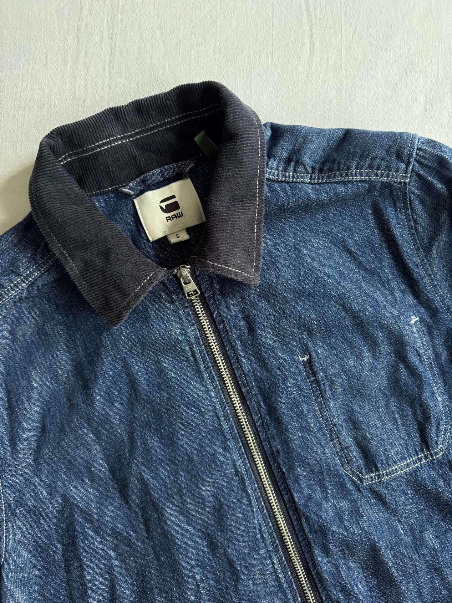 👖 Overshirt G - Star Raw din Denim cu Guler din Catifea – Mărime S Femei - anbracaminte