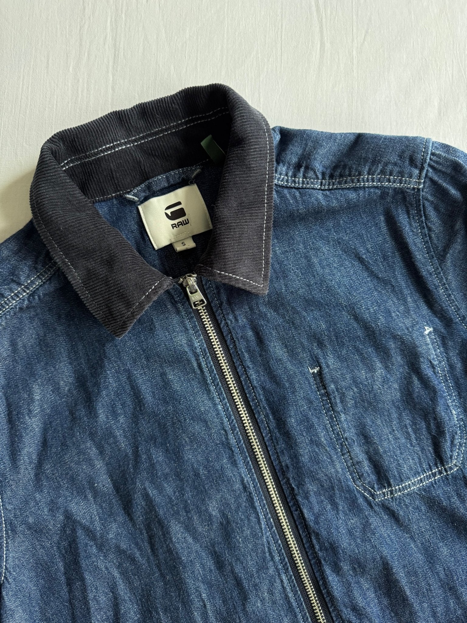 👖 Overshirt G - Star Raw din Denim cu Guler din Catifea – Mărime S Femei - anbracaminte