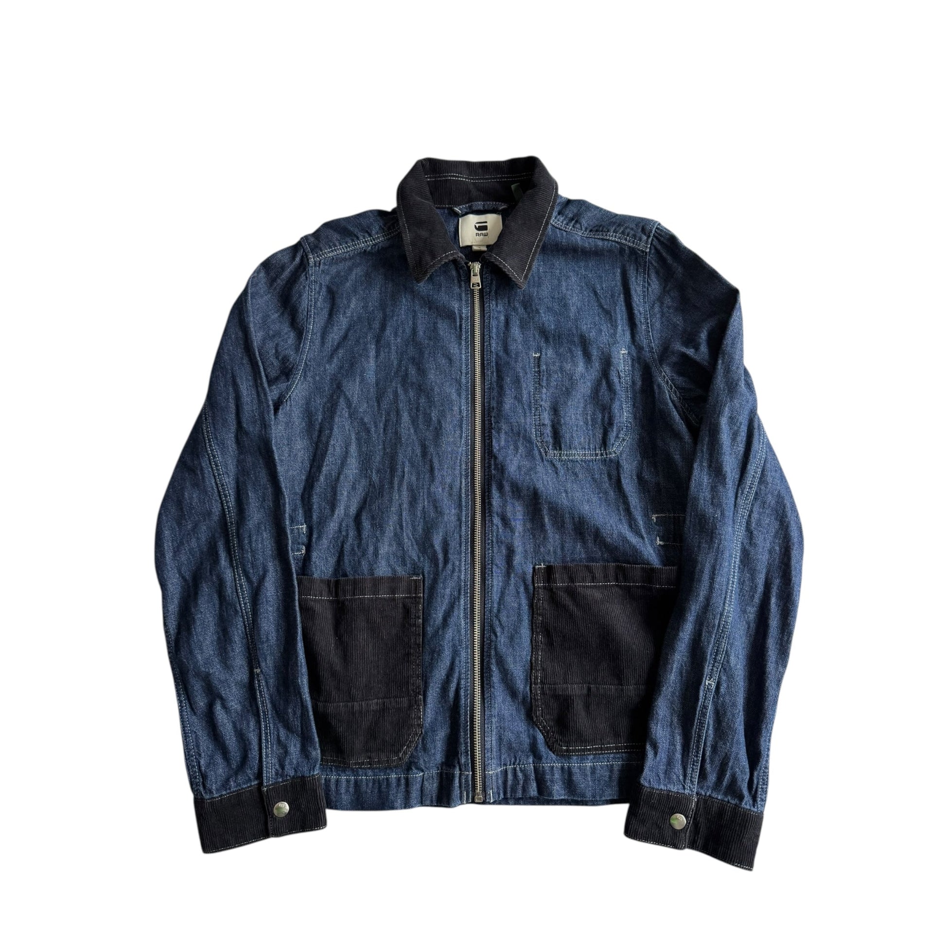 👖 Overshirt G - Star Raw din Denim cu Guler din Catifea – Mărime S Femei - anbracaminte