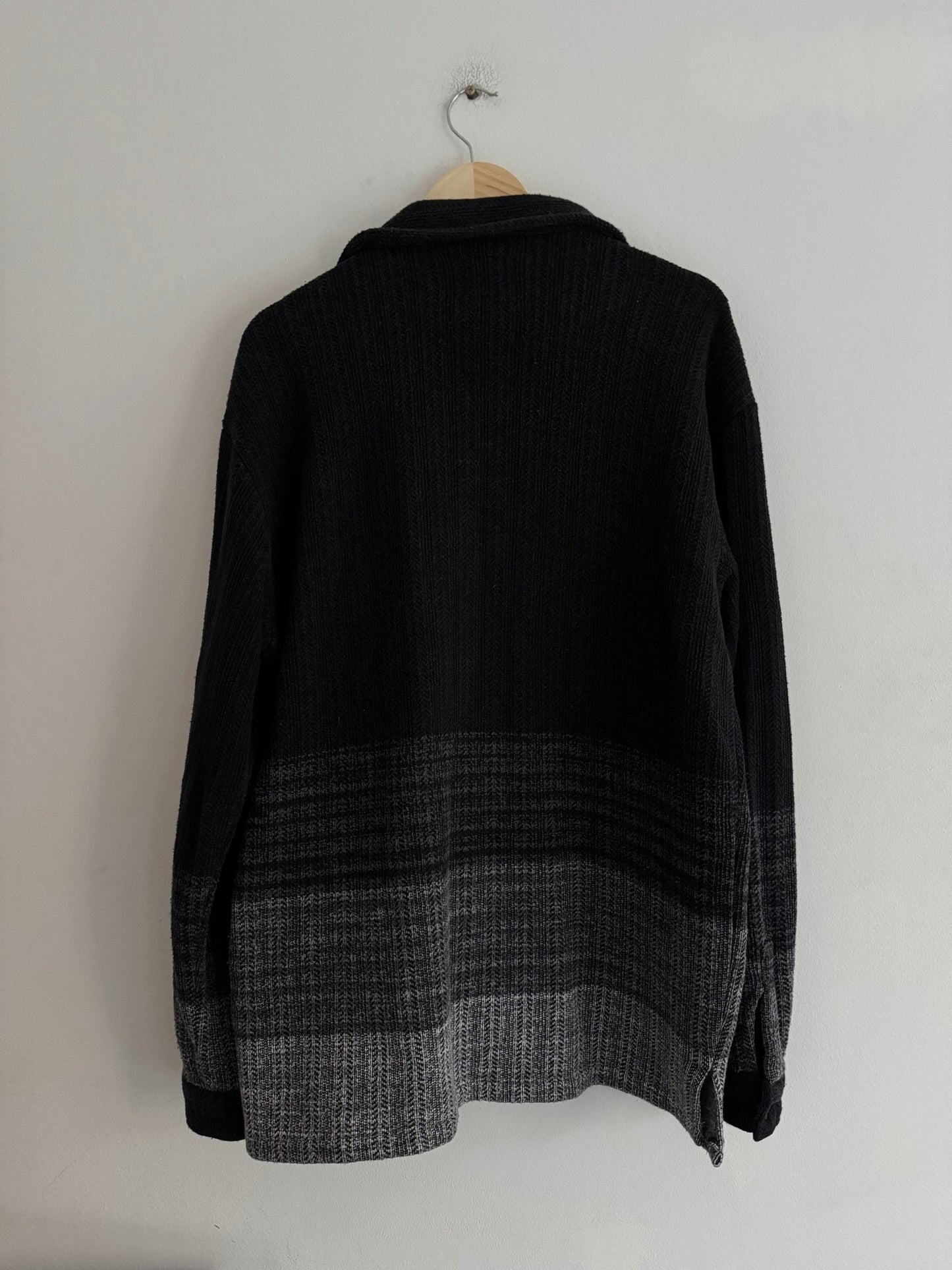 🧶 Overshirt Vintage Bărbați Levi’s Negru Tricotat din Bumbac și Acril – L - anbracaminte