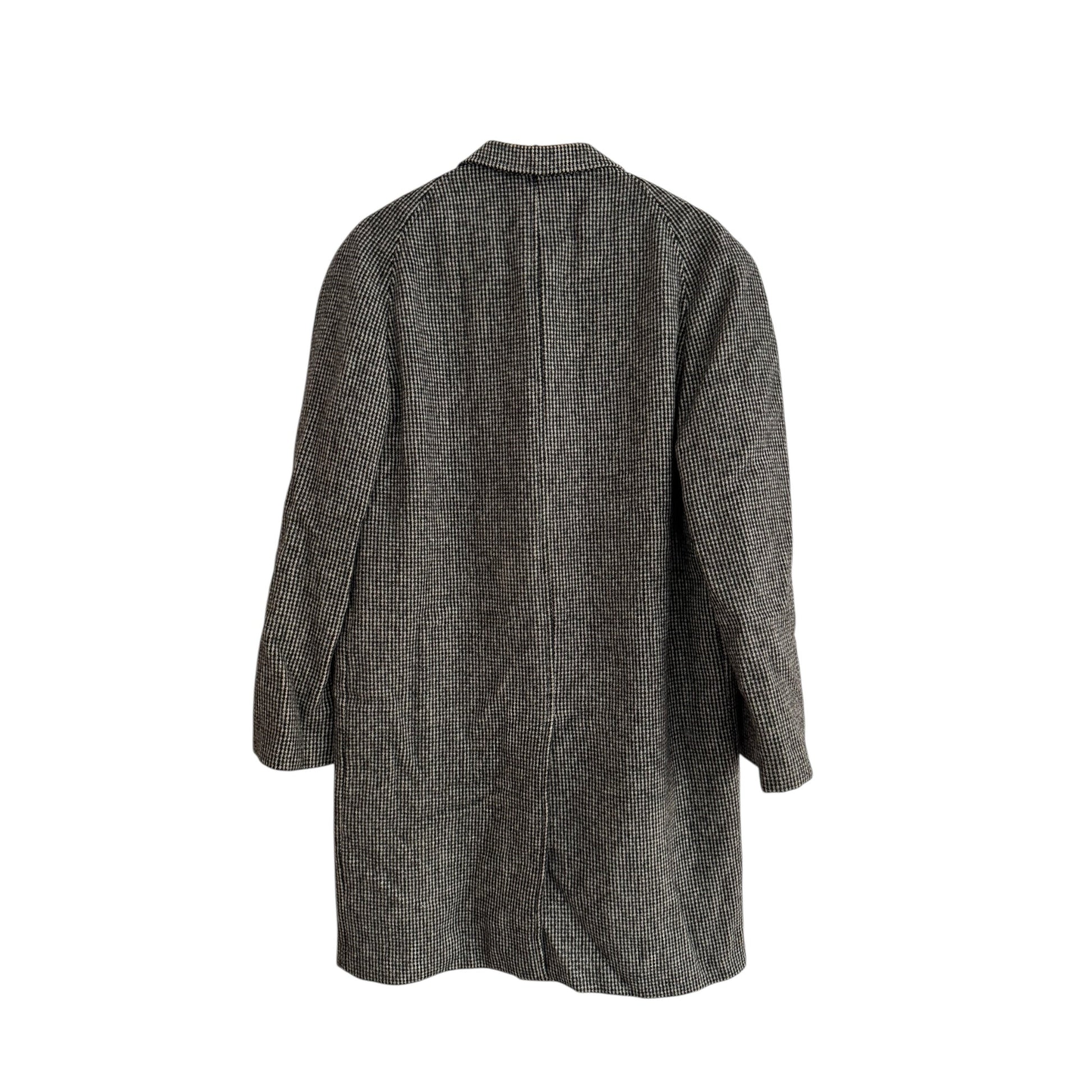 🧥 Palton Deadstock 70’s Gri Texturat din Lână Pură – Marimea 48 (M Bărbați) - anbracaminte