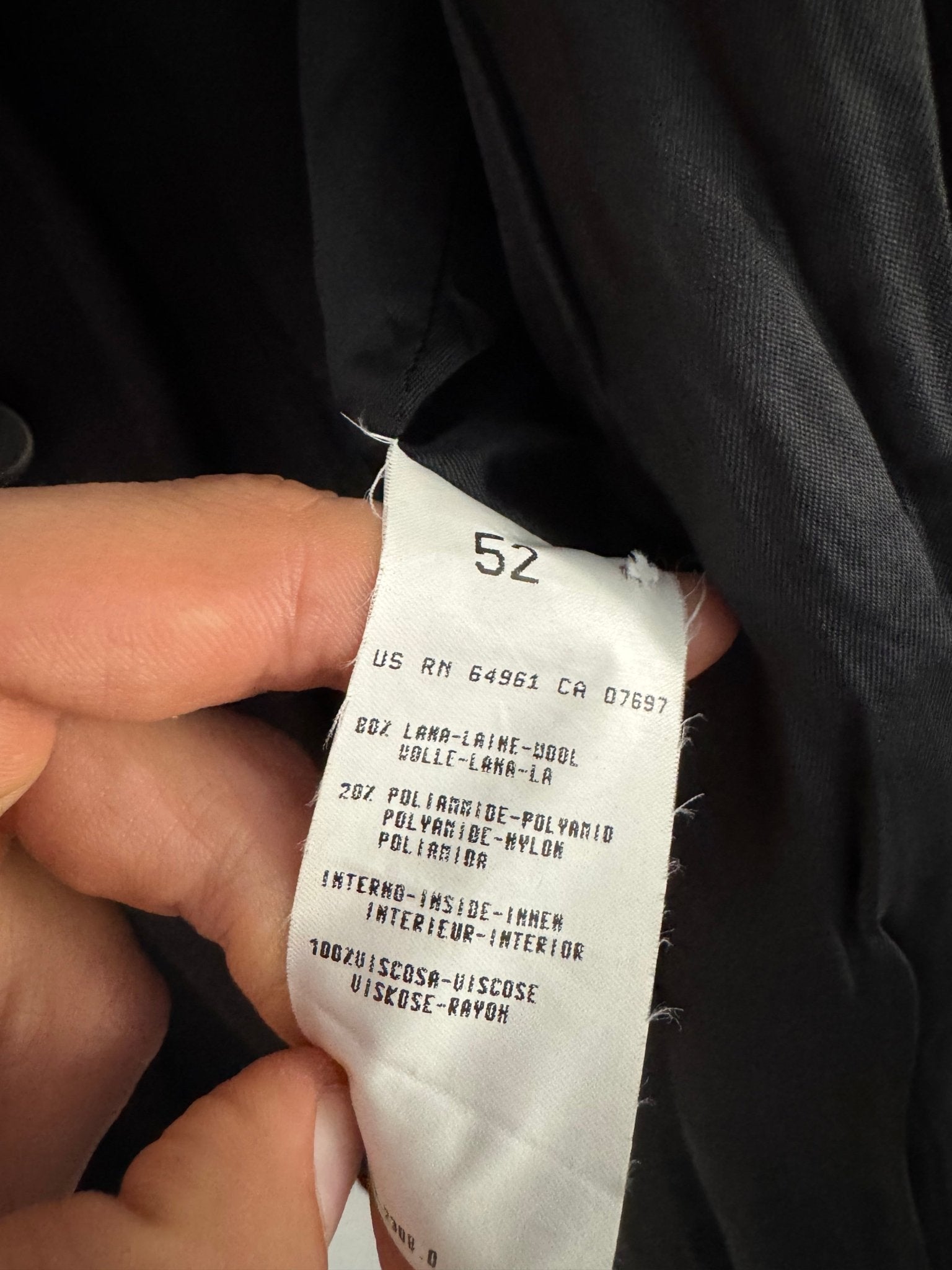 🐈‍⬛ 🧥 Palton Negru Vintage Benetton din Lână – Mărimea 52 (L–XL) - anbracaminte