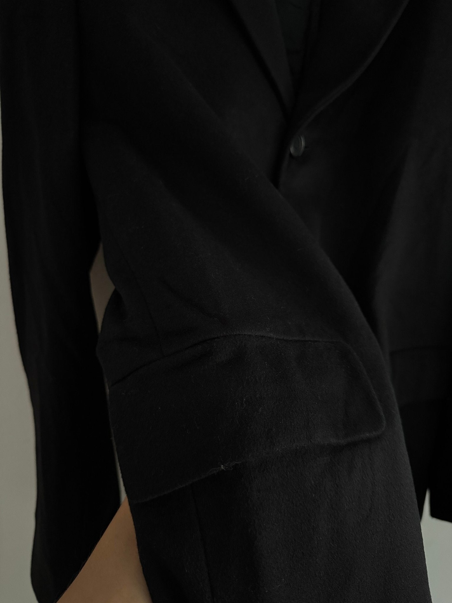 🐈‍⬛ 🧥 Palton Negru Vintage Benetton din Lână – Mărimea 52 (L–XL) - anbracaminte