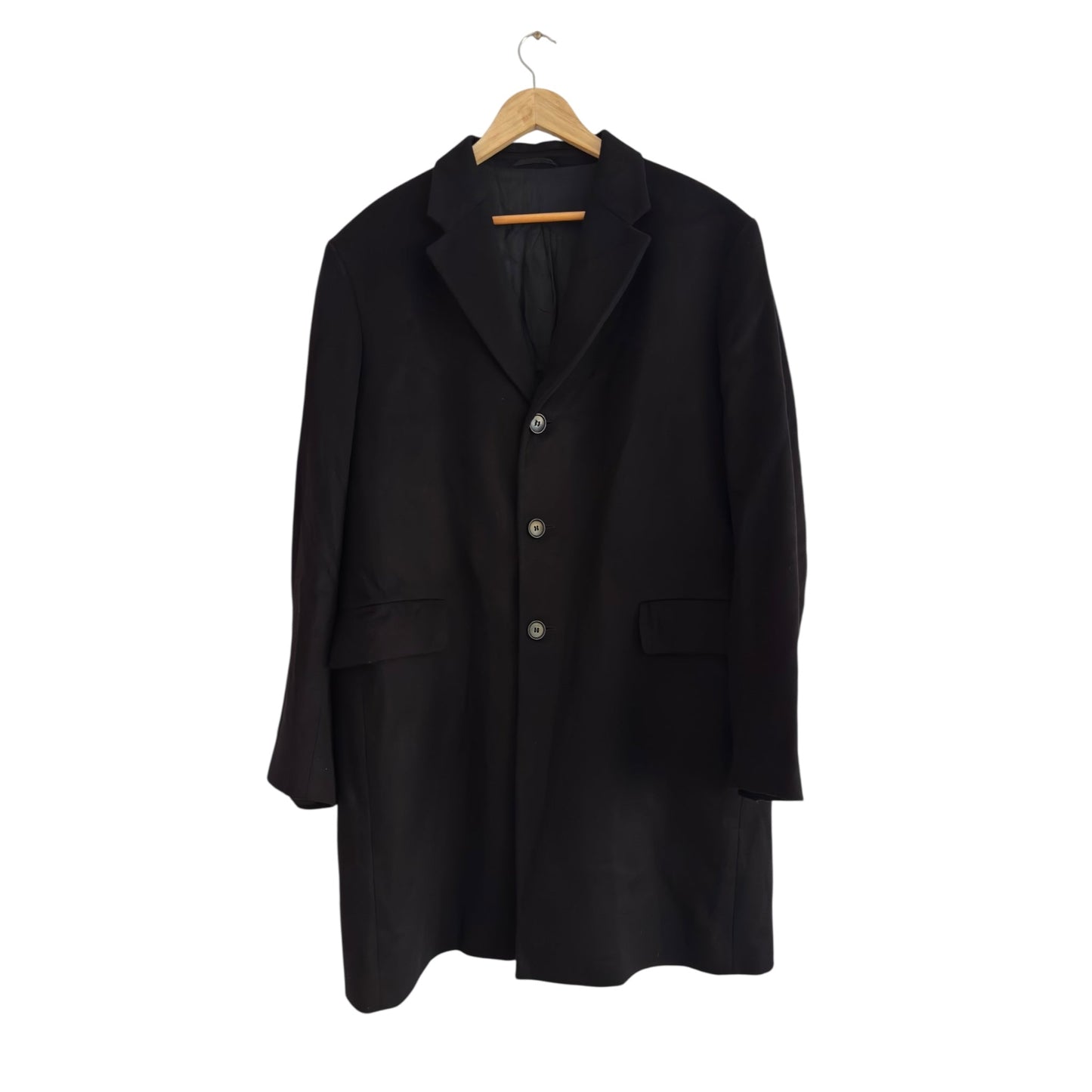 🐈‍⬛ 🧥 Palton Negru Vintage Benetton din Lână – Mărimea 52 (L–XL) - anbracaminte