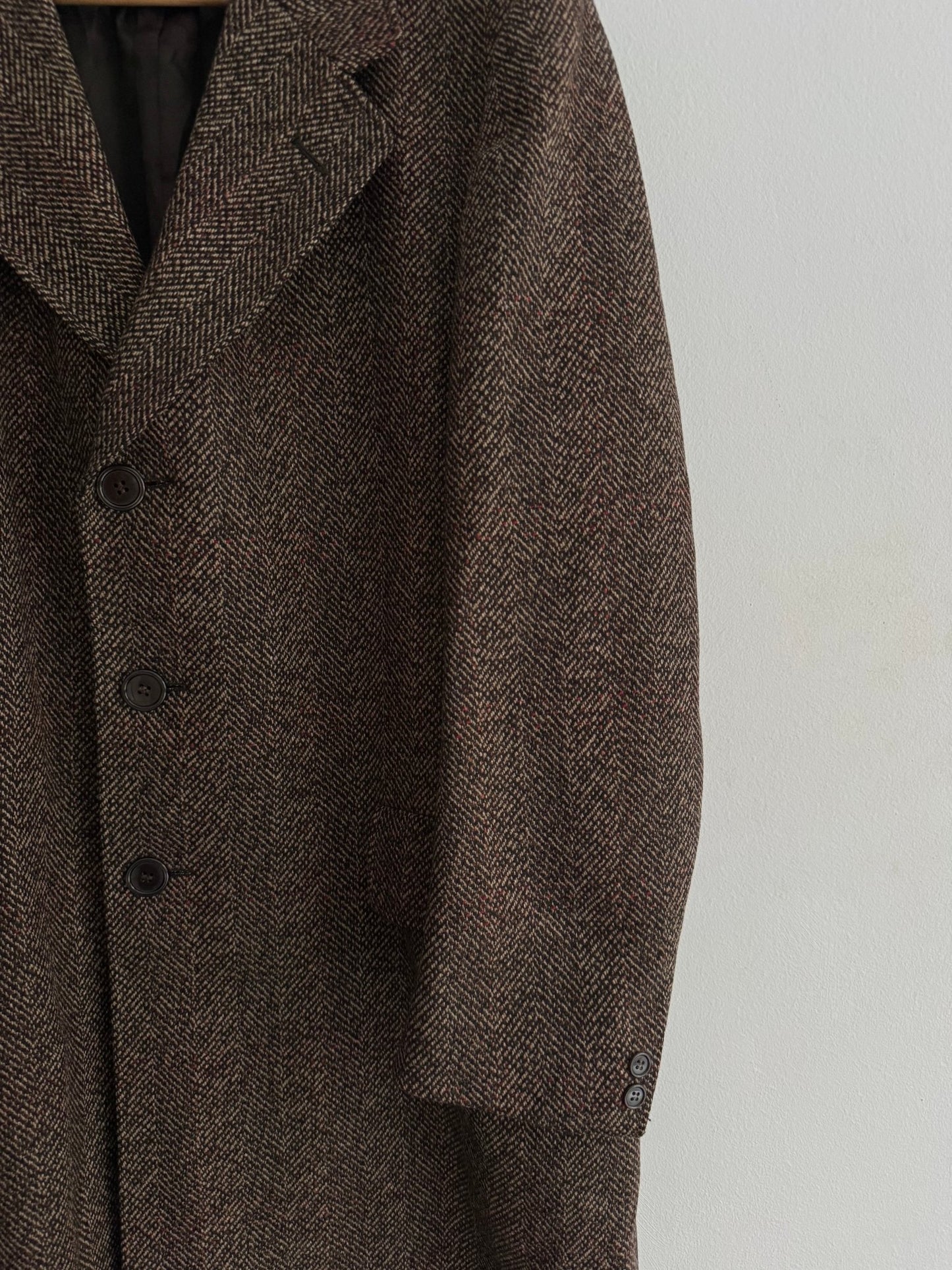🧥 Palton Vintage Bărbați 70’s din Lână Pură Texturată – EU 52 (L / M oversized) - anbracaminte