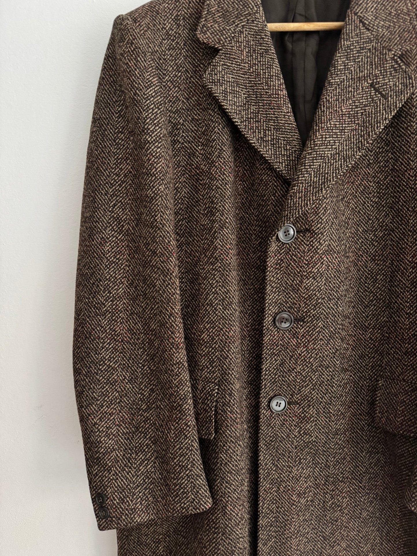 🧥 Palton Vintage Bărbați 70’s din Lână Pură Texturată – EU 52 (L / M oversized) - anbracaminte