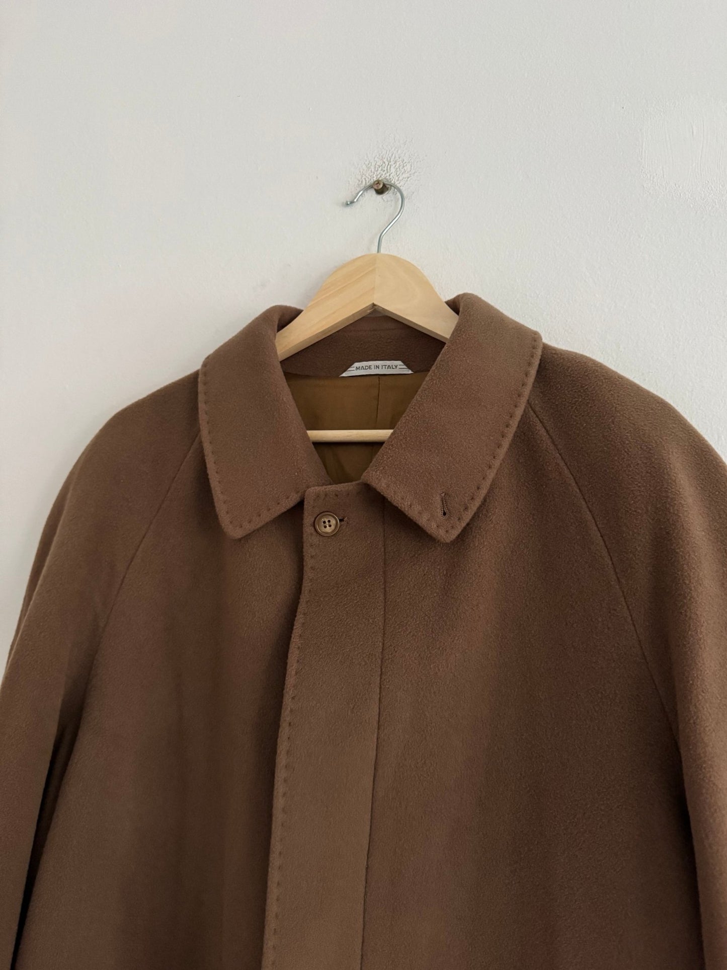 🧥 Palton Vintage Bărbați Camel Închis din Lână și Cașmir – 52 (L / XL) - anbracaminte
