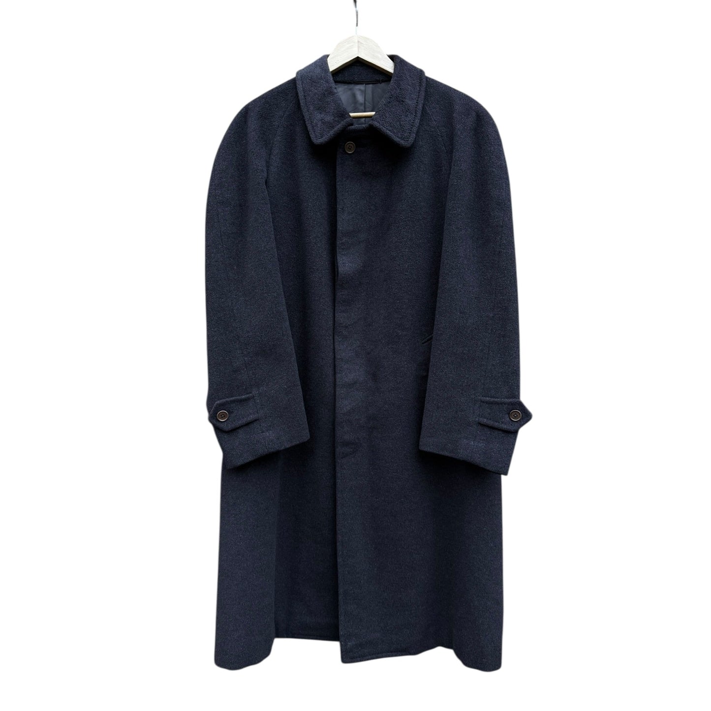 🧥 Palton Vintage Bărbați Gri Închis din Lână, Angora și Cashgora – EU 46 (S / M) - anbracaminte