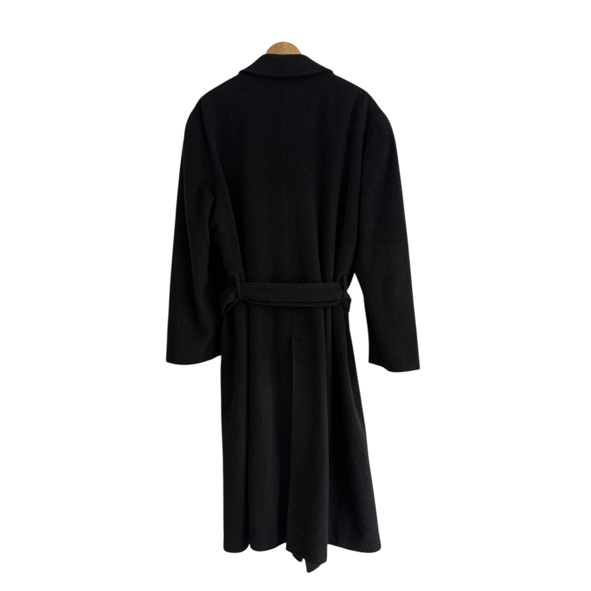 🎩 Palton Vintage Bărbați Gri Închis / Negru deschis din Cașmir – Marimea 48 (M oversized / L regular) - anbracaminte