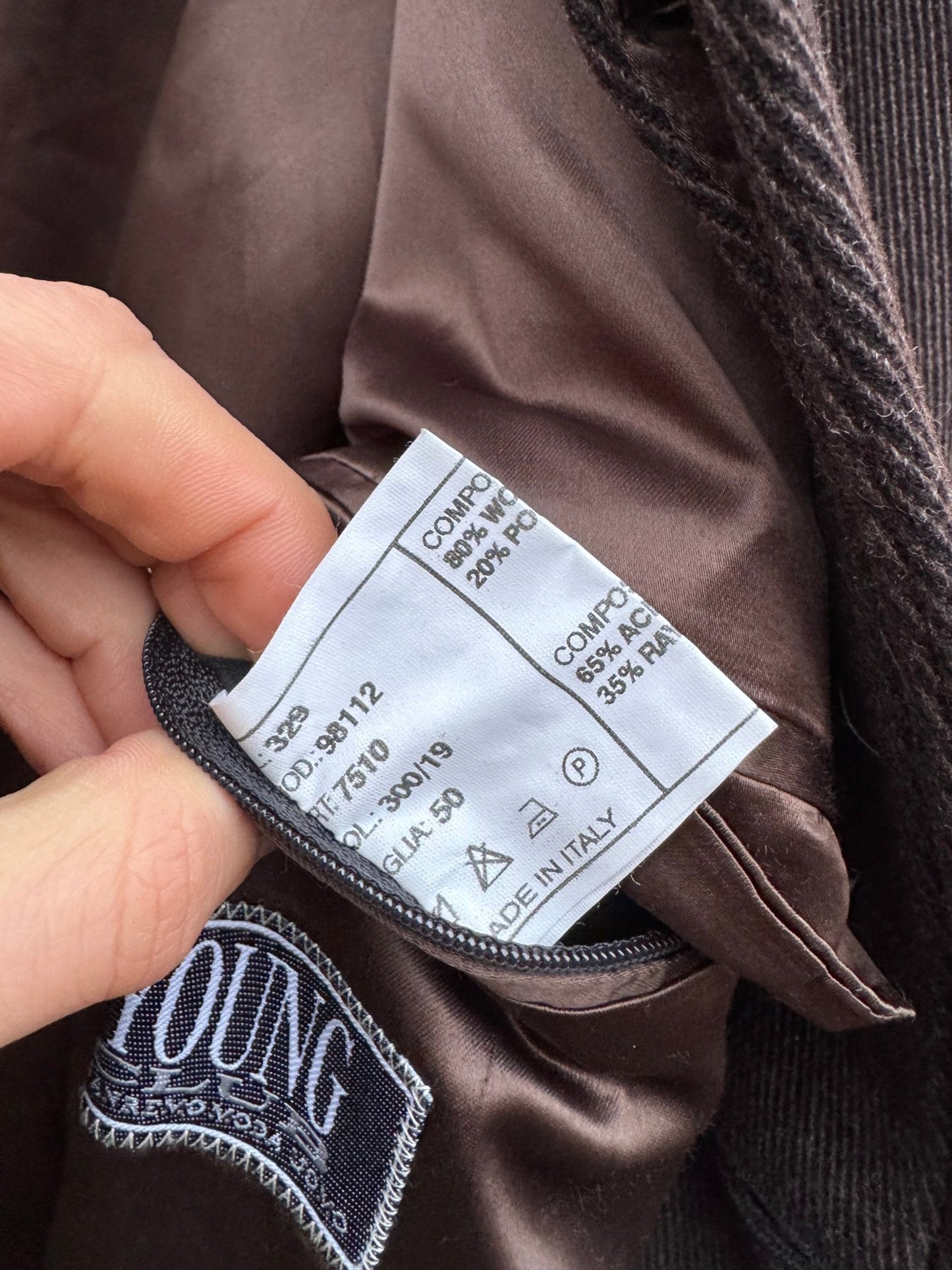 🧥 Palton Vintage Bărbați Maro Închis din Lână – Marimea 50 (L) - anbracaminte