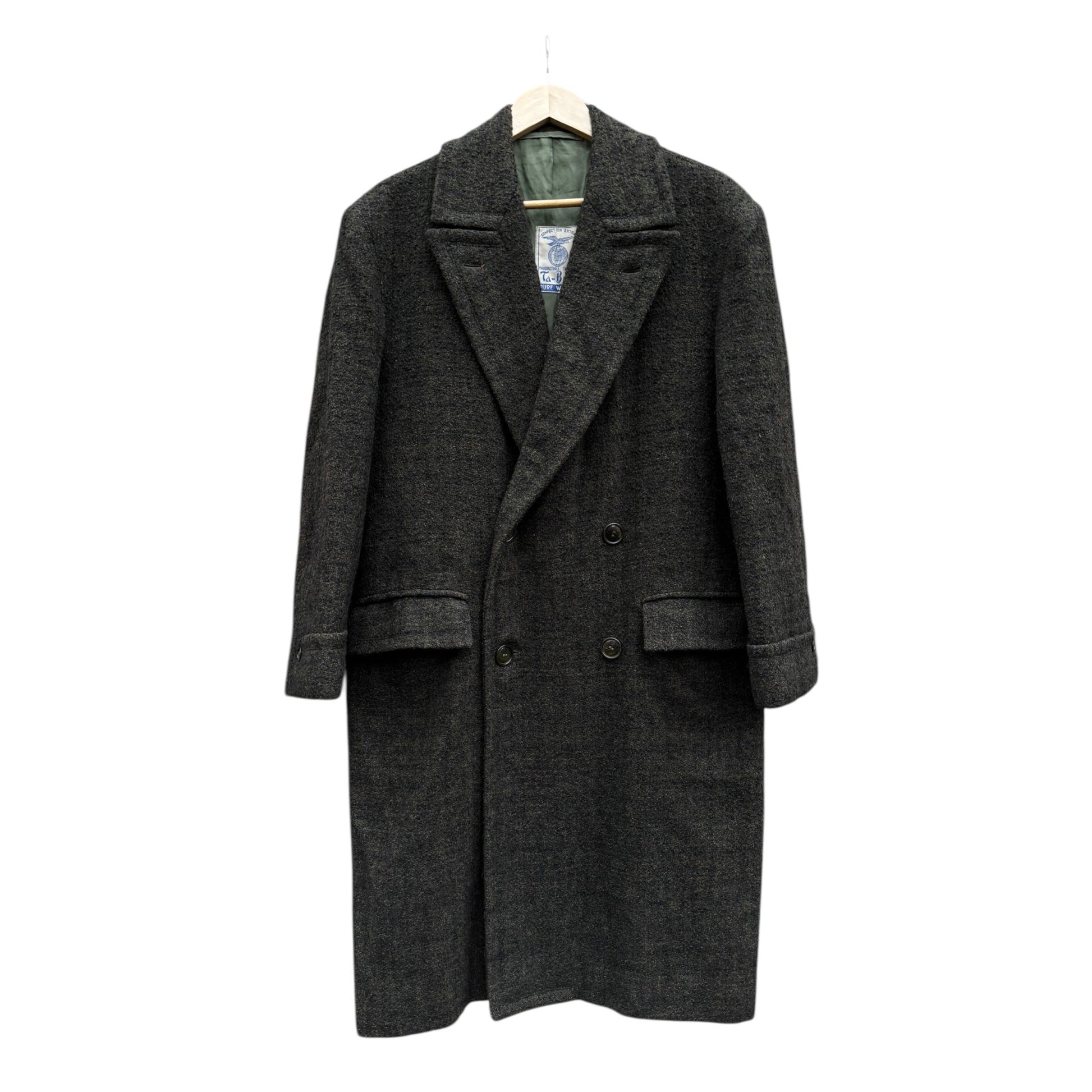 🌳 Palton Vintage Bărbați Verde Închis Double Breasted din Lână Pură – Marimea M - anbracaminte