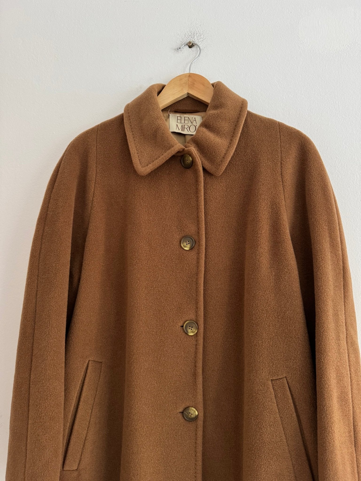🐫 Palton Vintage Camel din Lână Virgină – EU 39 (M Damă) - anbracaminte