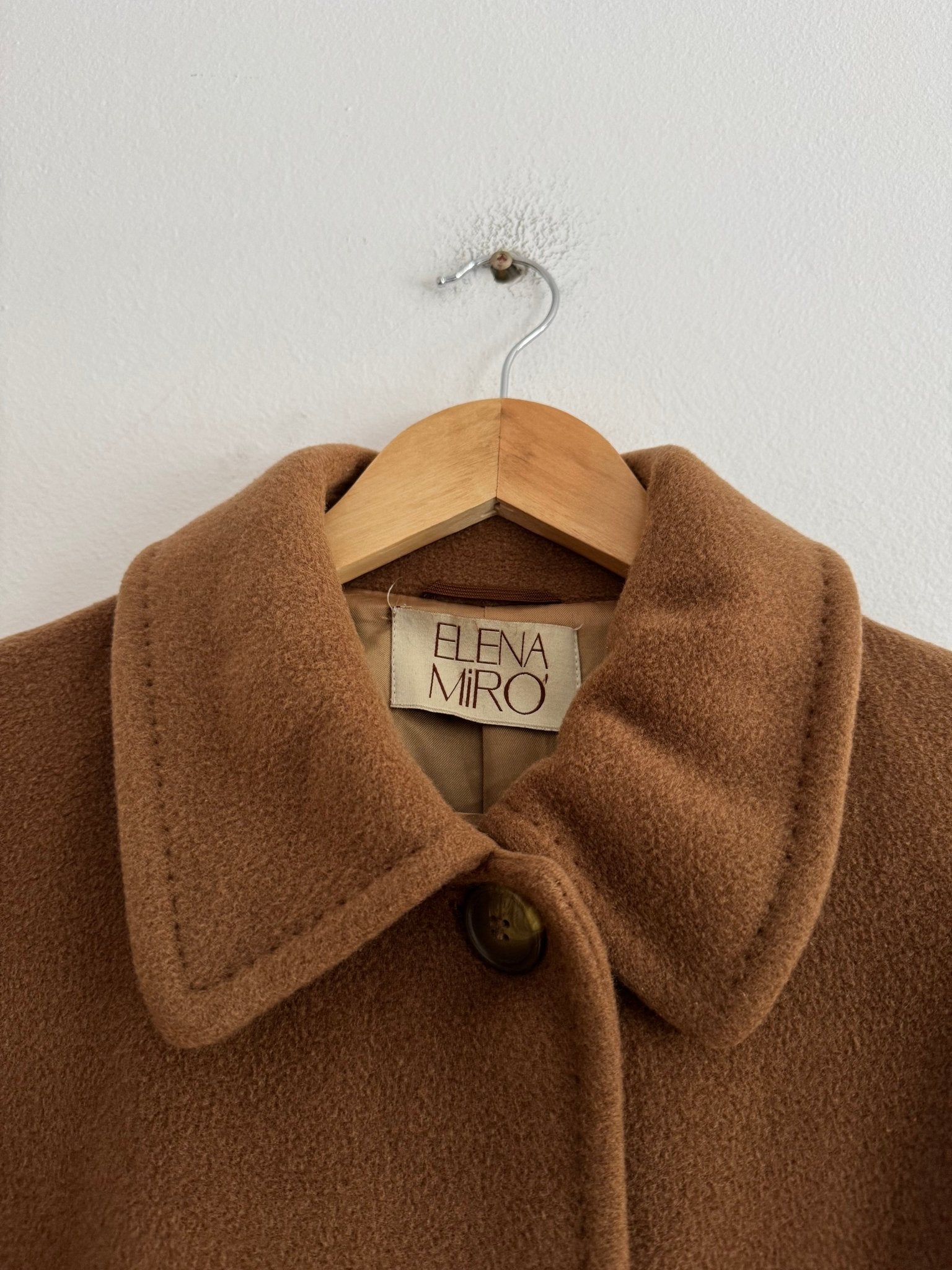 🐫 Palton Vintage Camel din Lână Virgină – EU 39 (M Damă) - anbracaminte