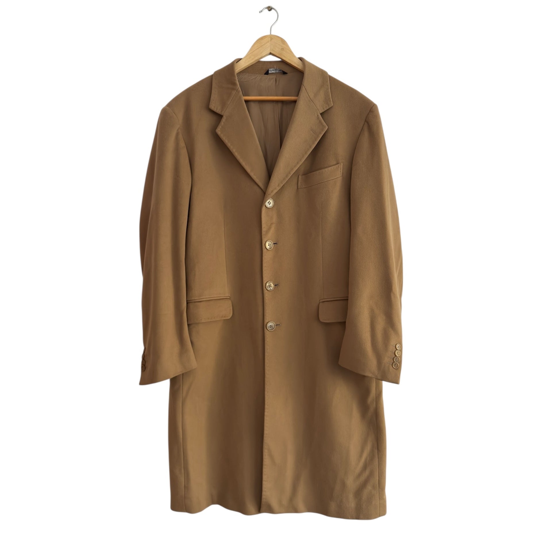 🧥 Palton Vintage Camel din Țesătură Loro Piana – Mărimea 50 (L) - anbracaminte