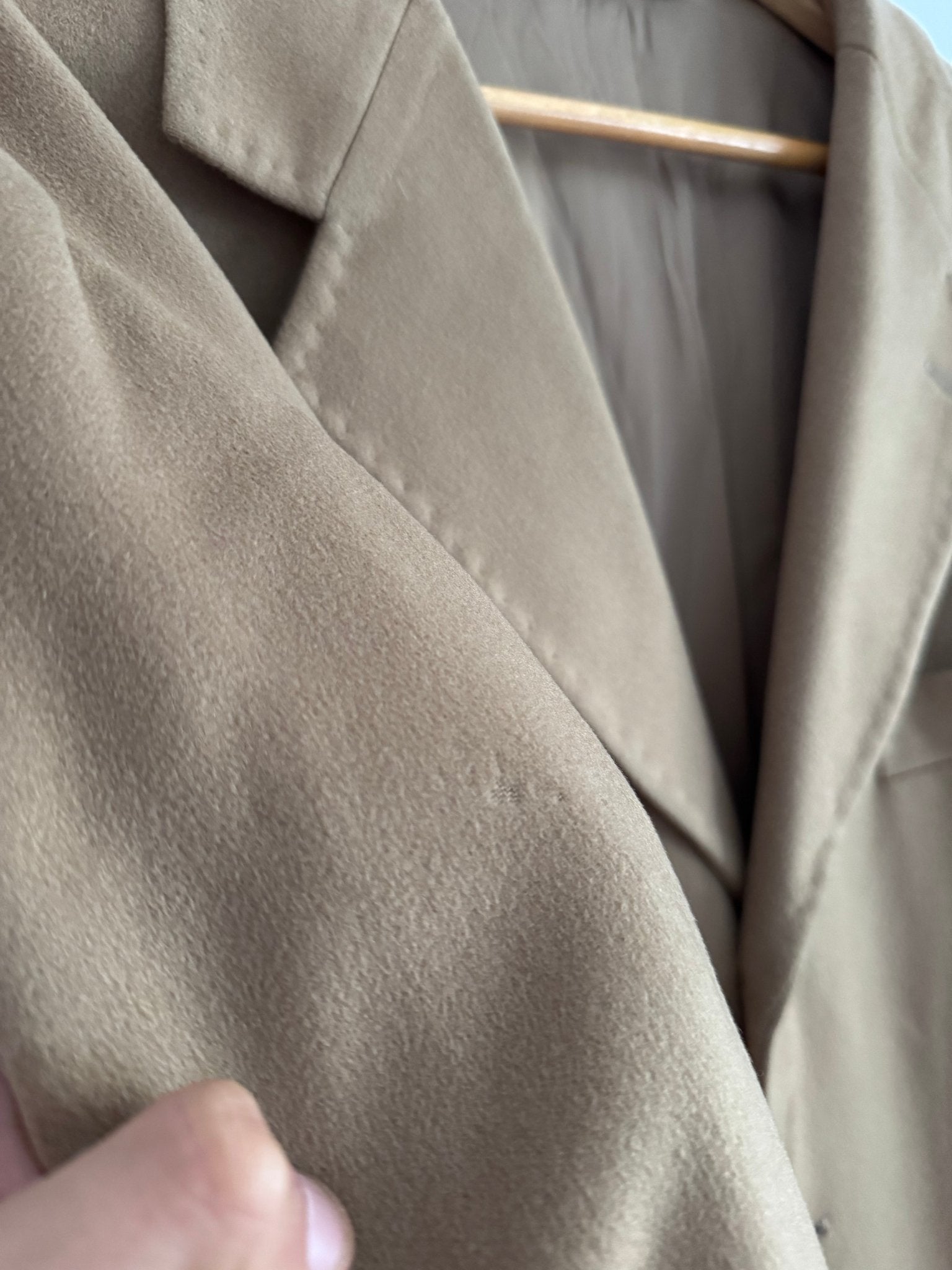 🧥 Palton Vintage Camel din Țesătură Loro Piana – Mărimea 50 (L) - anbracaminte