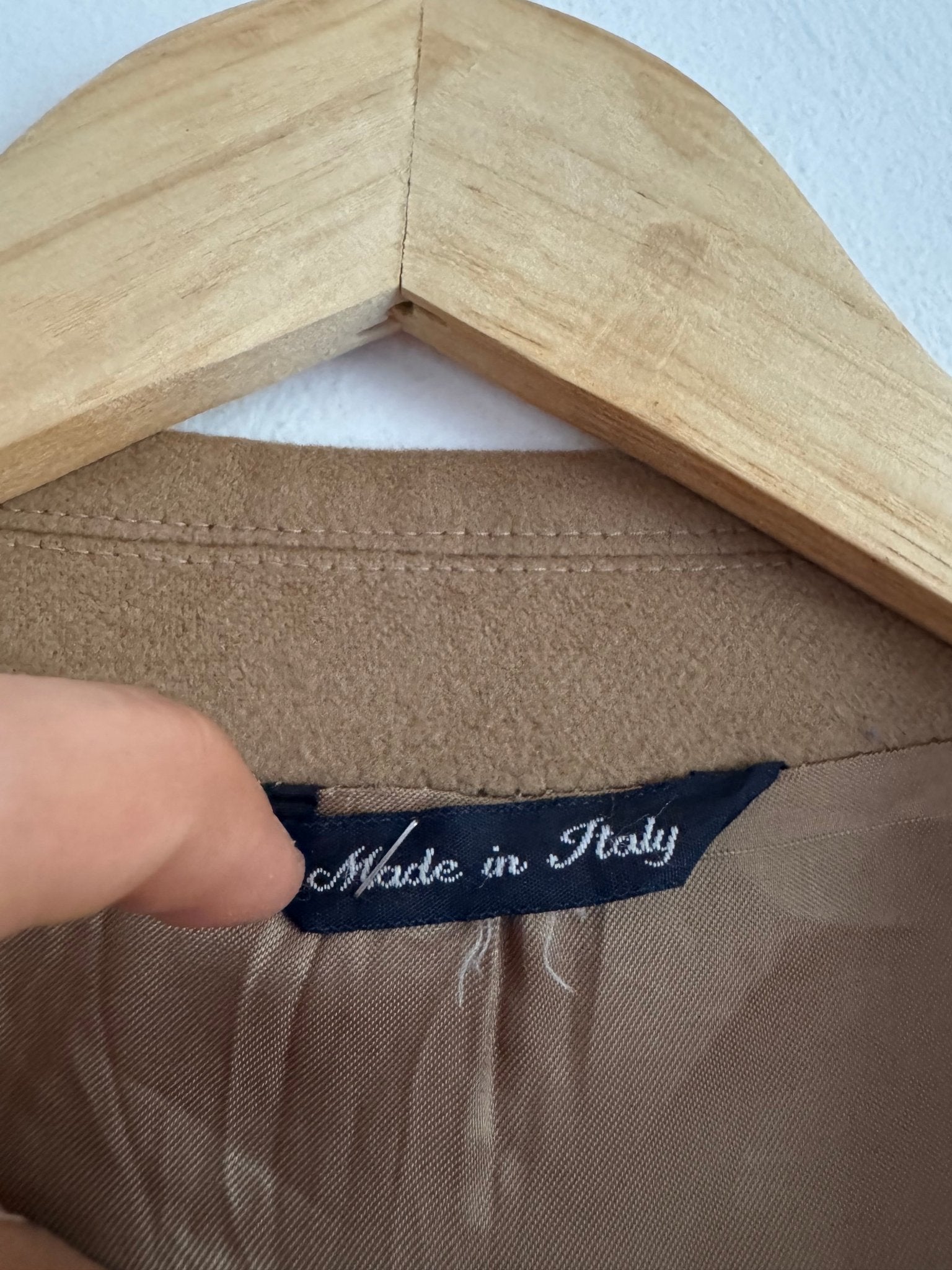 🧥 Palton Vintage Camel din Țesătură Loro Piana – Mărimea 50 (L) - anbracaminte