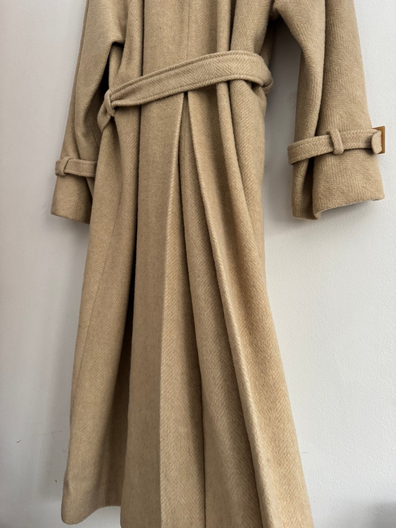 🧥 Palton Vintage Crem din Mohair, Alpaca și Lână – Damă (M/L aprox.) - anbracaminte