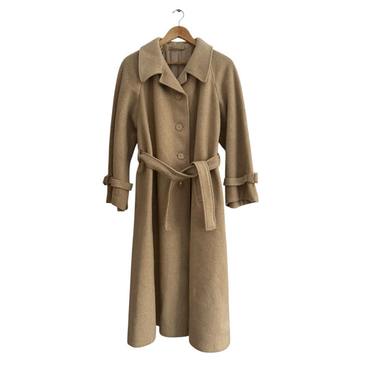 🧥 Palton Vintage Crem din Mohair, Alpaca și Lână – Damă (M/L aprox.) - anbracaminte