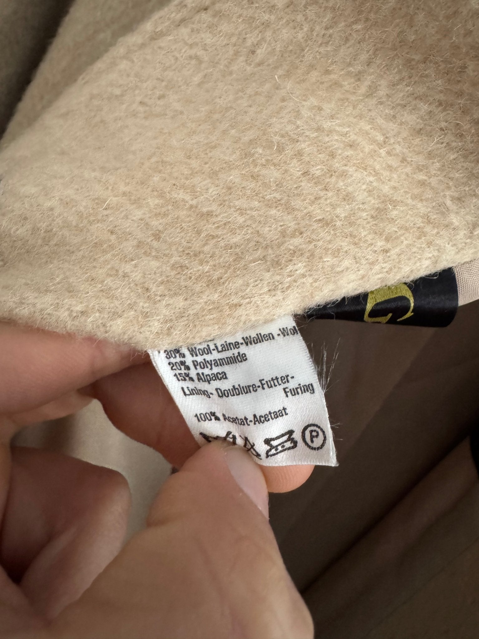 🧥 Palton Vintage Crem din Mohair, Alpaca și Lână – Damă (M/L aprox.) - anbracaminte
