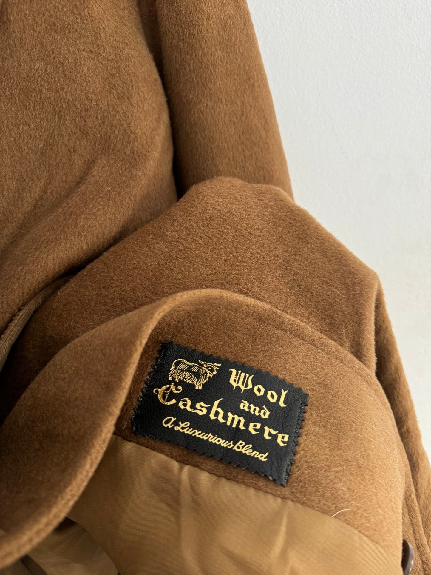 🐫 Palton Vintage Damă Camel din Lână și Cașmir – Marimea M/L aprox. - anbracaminte