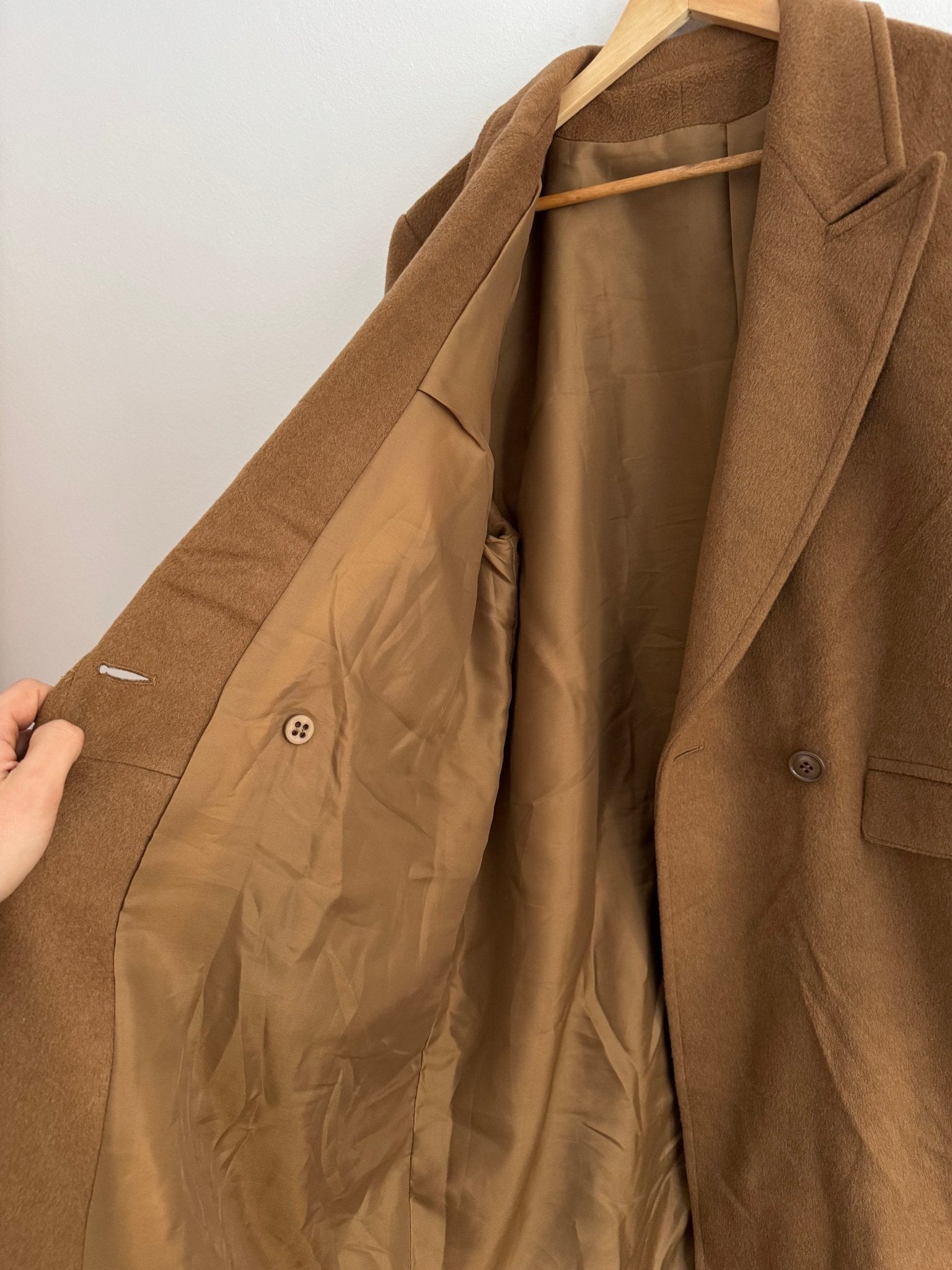 🐫 Palton Vintage Damă Camel din Lână și Cașmir – Marimea M/L aprox. - anbracaminte