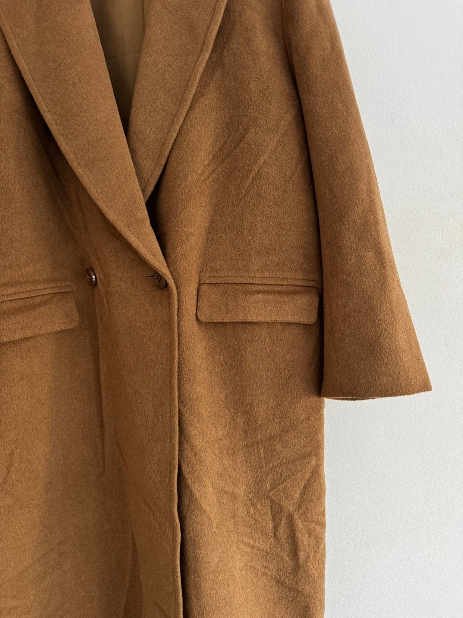 🐫 Palton Vintage Damă Camel din Lână și Cașmir – Marimea M/L aprox. - anbracaminte