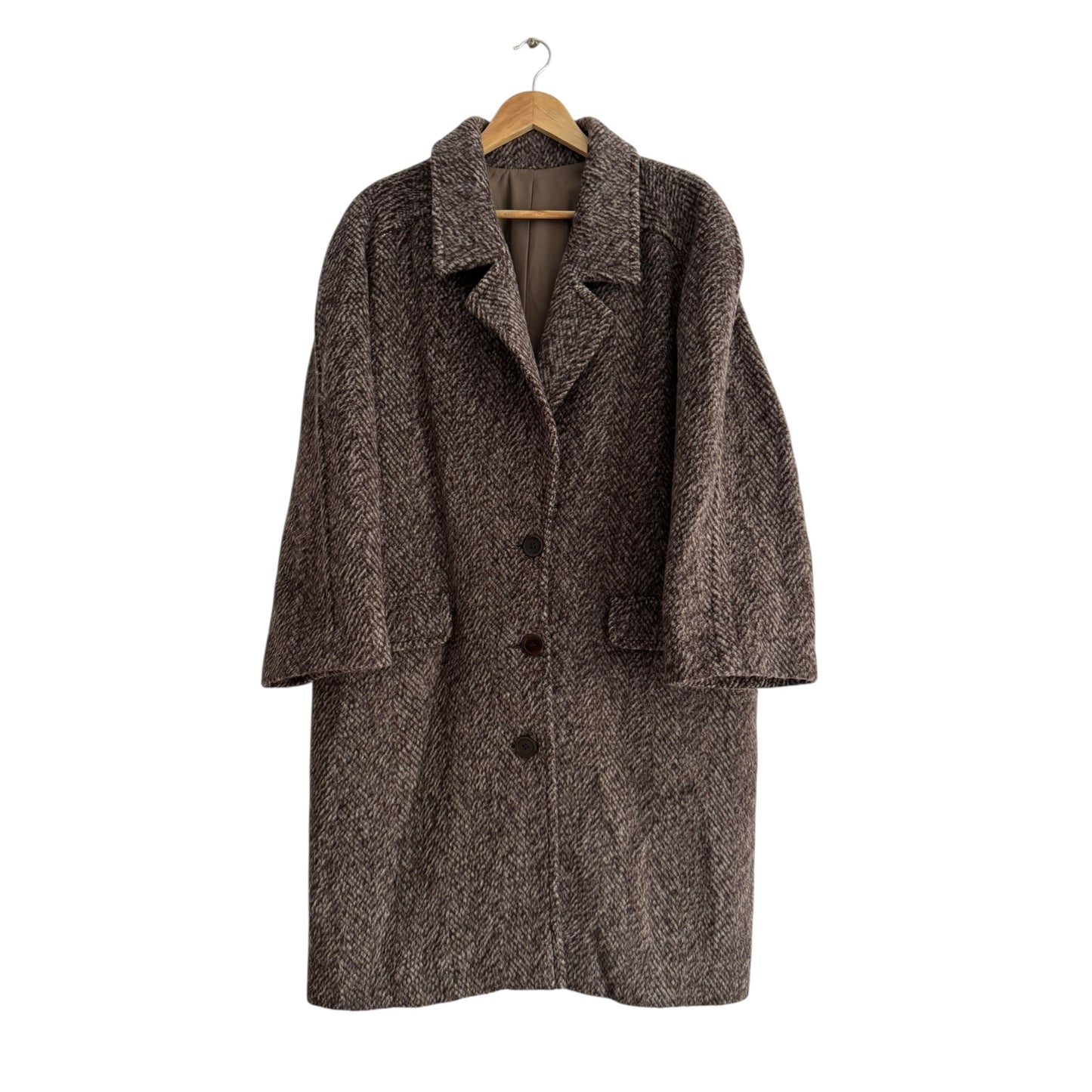 🧥 Palton Vintage Damă din Lână și Mohair Texturat – EU 42 (L) - anbracaminte