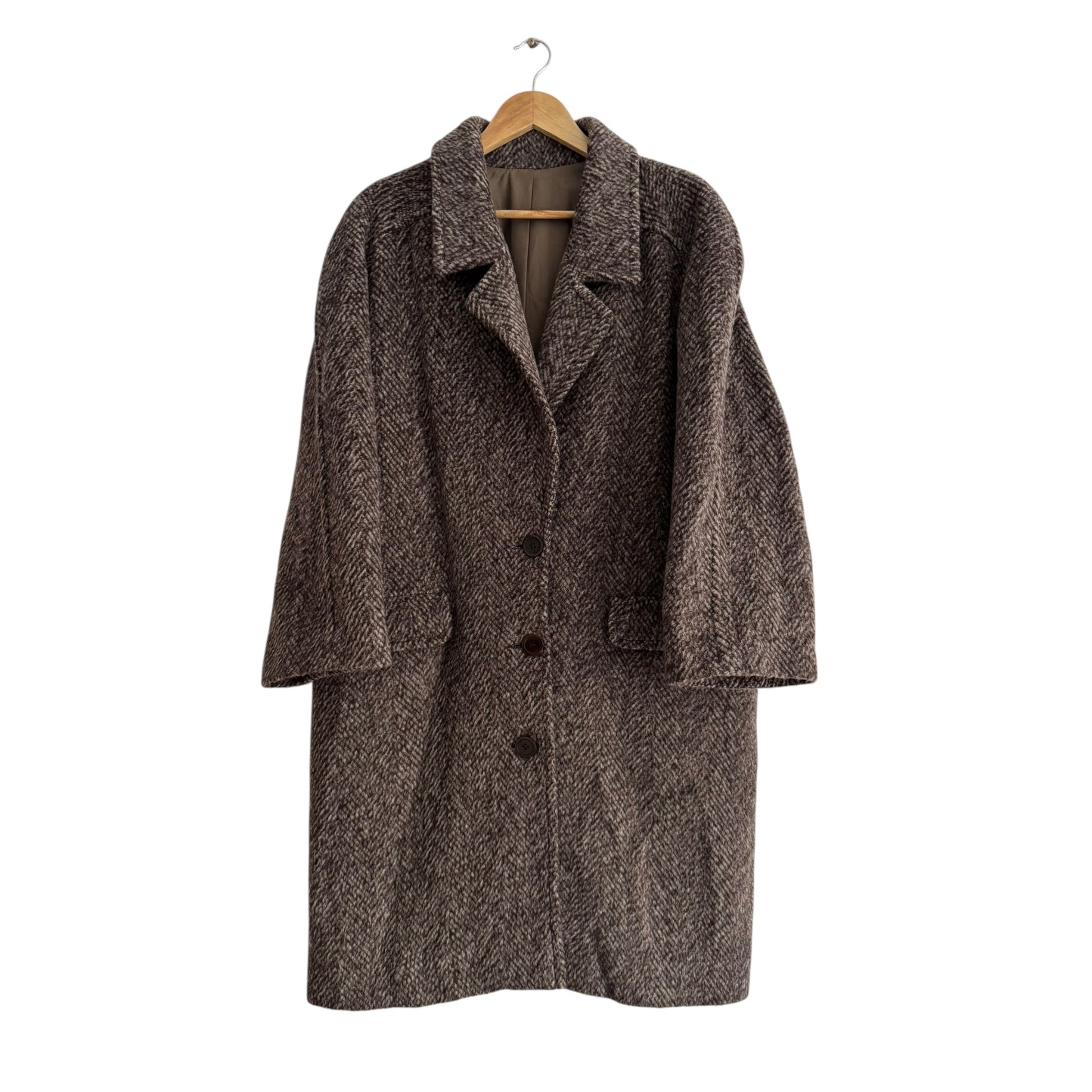 🧥 Palton Vintage Damă din Lână și Mohair Texturat – EU 42 (L) - anbracaminte