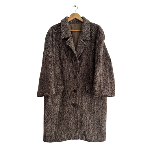 🧥 Palton Vintage Damă din Lână și Mohair Texturat – EU 42 (L) - anbracaminte