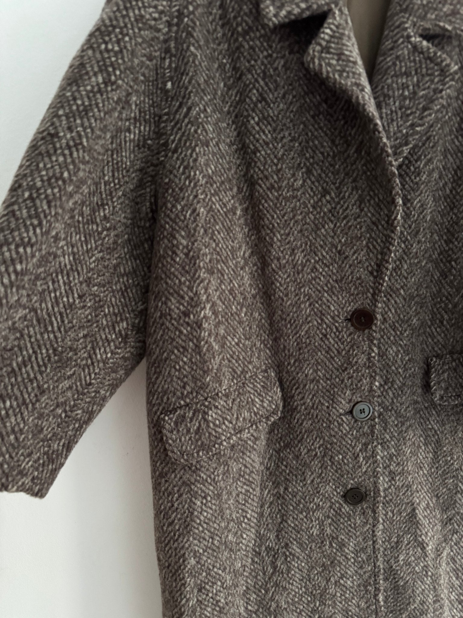 🧥 Palton Vintage Damă din Lână și Mohair Texturat – EU 42 (L) - anbracaminte