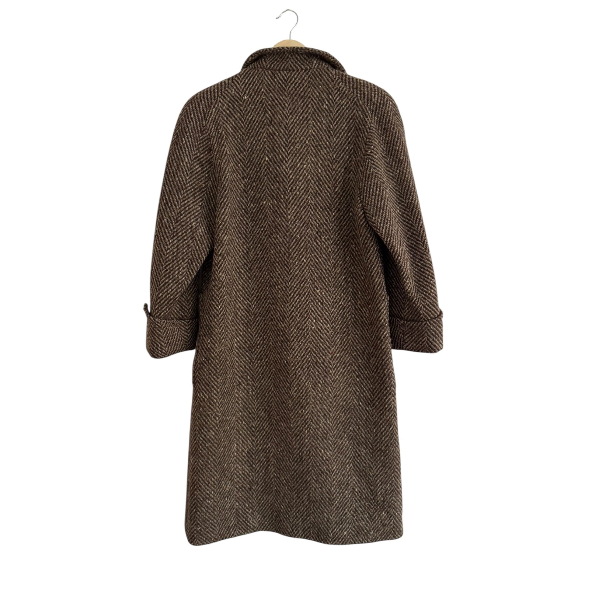 🧥 Palton Vintage Damă din Tweed Irlandez din Lână – IT 42 (S / M Femei) - anbracaminte