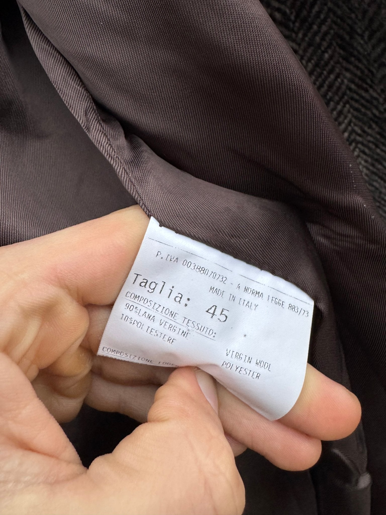 🧥 Palton Vintage Damă Gri Texturat din Lână Virgină – IT 45 (M/L) - anbracaminte