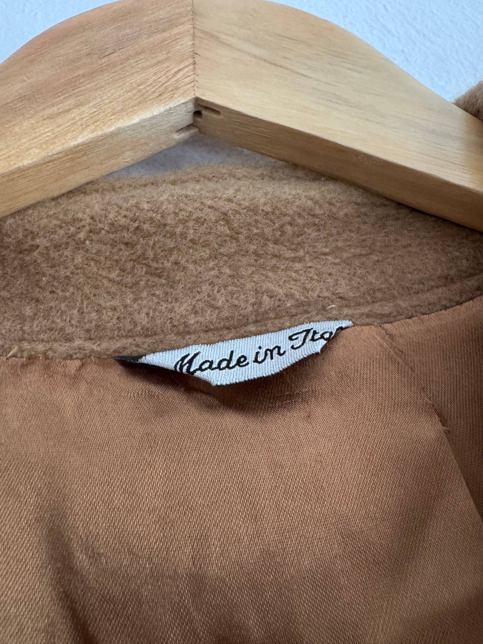 🐫 Palton Vintage Double Breasted Camel din Lână Virgină și Cașmir – Femei (aprox. M/L) - anbracaminte