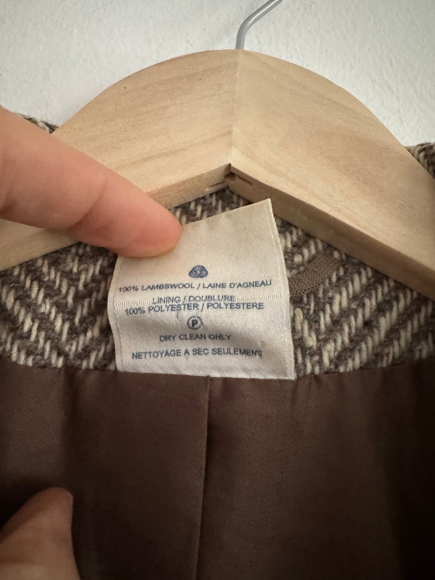 🧥 Palton Vintage Double Breasted din Lână de Miel Texturată – EU 40 (M/L Damă) - anbracaminte