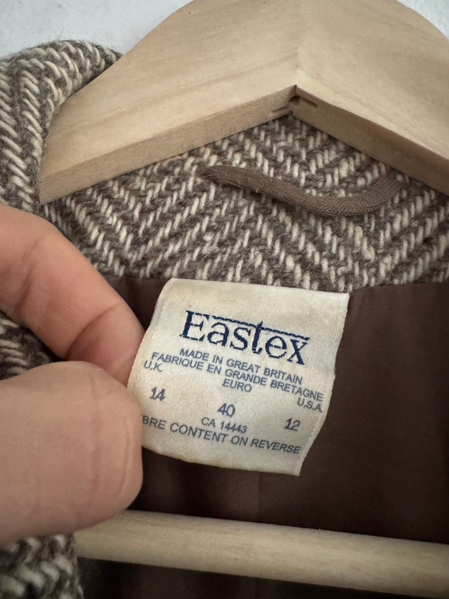 🧥 Palton Vintage Double Breasted din Lână de Miel Texturată – EU 40 (M/L Damă) - anbracaminte