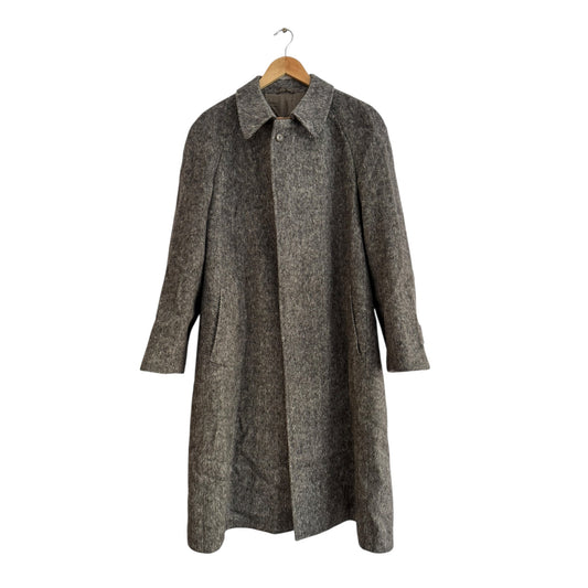🧥 Palton Vintage Gri din Lână Virgină – Mărimea 50 (L Bărbați) - anbracaminte