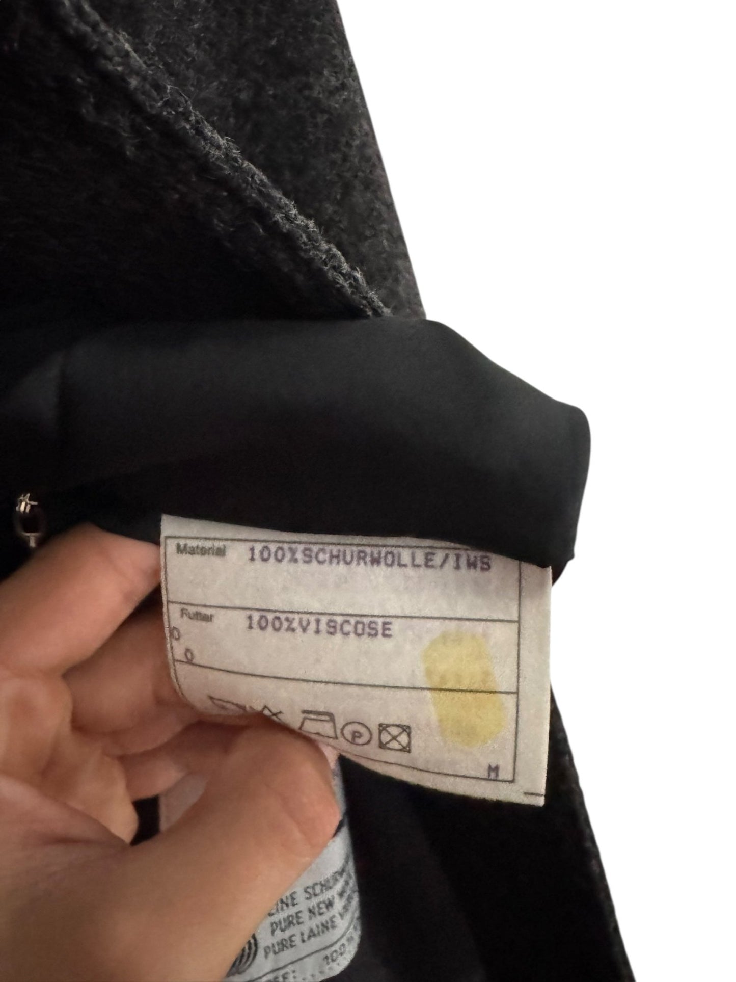 Palton Vintage Gri Închis – 100% Lână Virgină – Men’s M - anbracaminte