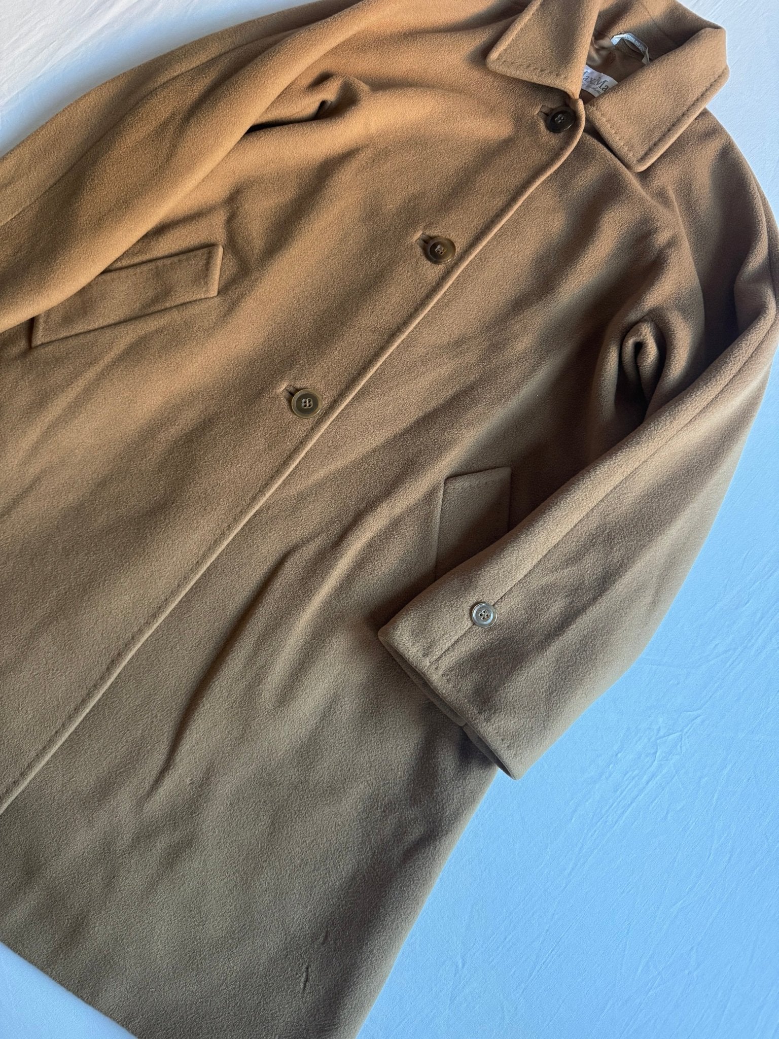 🧥 Palton Vintage Max Mara din Cașmir Camel – Mărime S Femei - anbracaminte